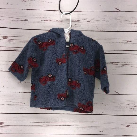 Hartstrings‎ Baby ZIP Up fleece Red Truck 12 months hooded Jacket - Picture 3 of 7